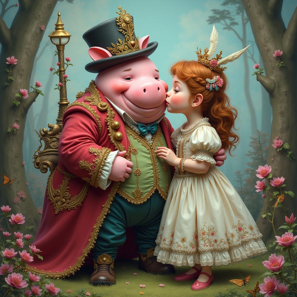 Lady Lottie greeting Sir Puddington