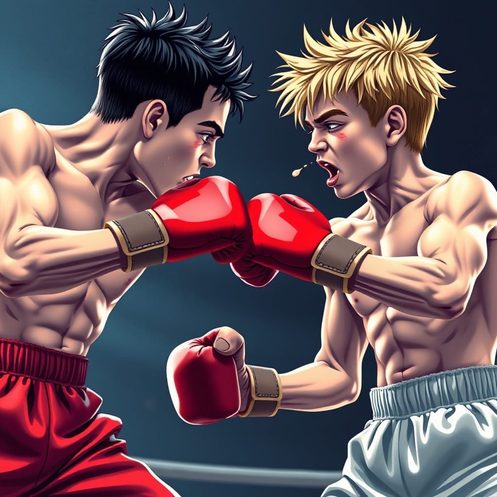 Sensual Boxing Youth in Fractal Shading