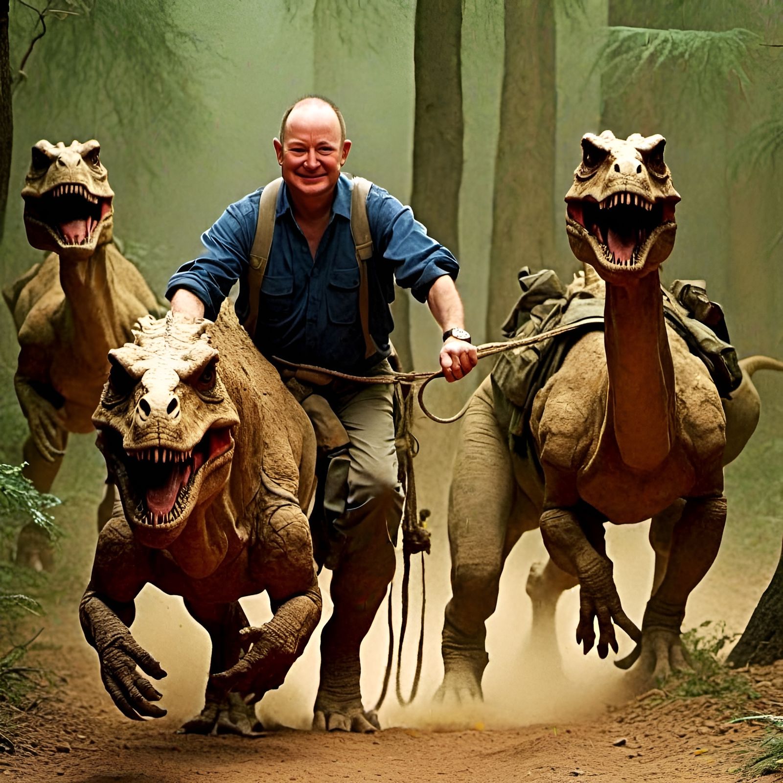 T-Rex Dinosaurs as Beasts of Burden