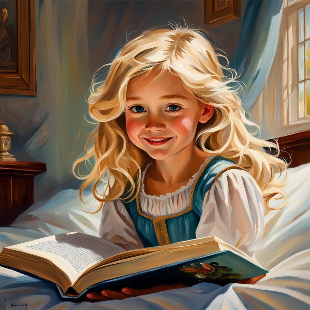 Young girl reading