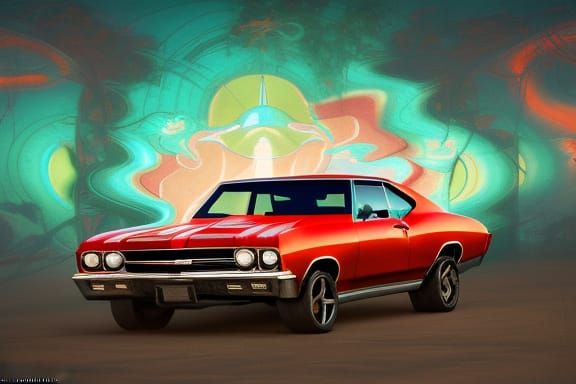 Psychedelic 1968 Chevelle Concept Art