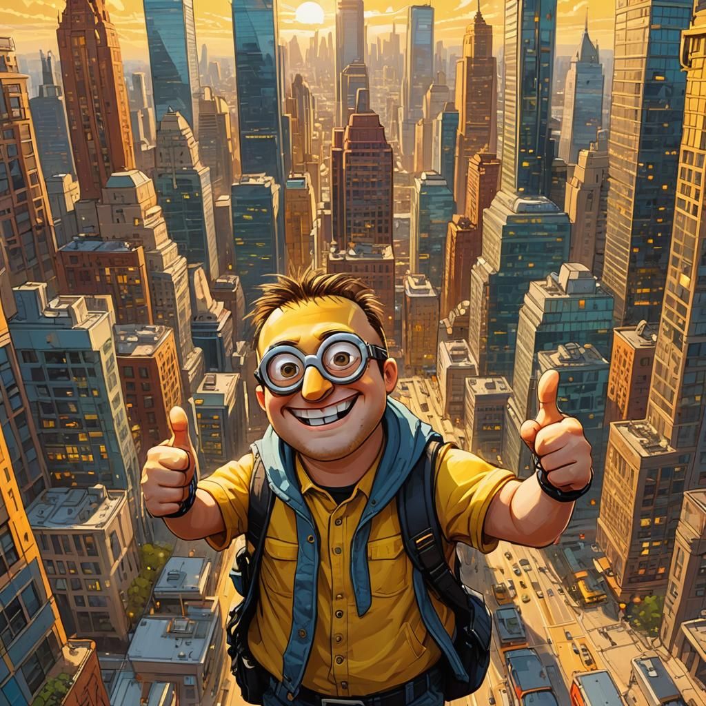 Stuart the Minion Portrait in Comic Book Style