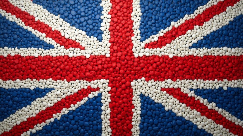 Union Jack Flag Made of Random Internet Photos