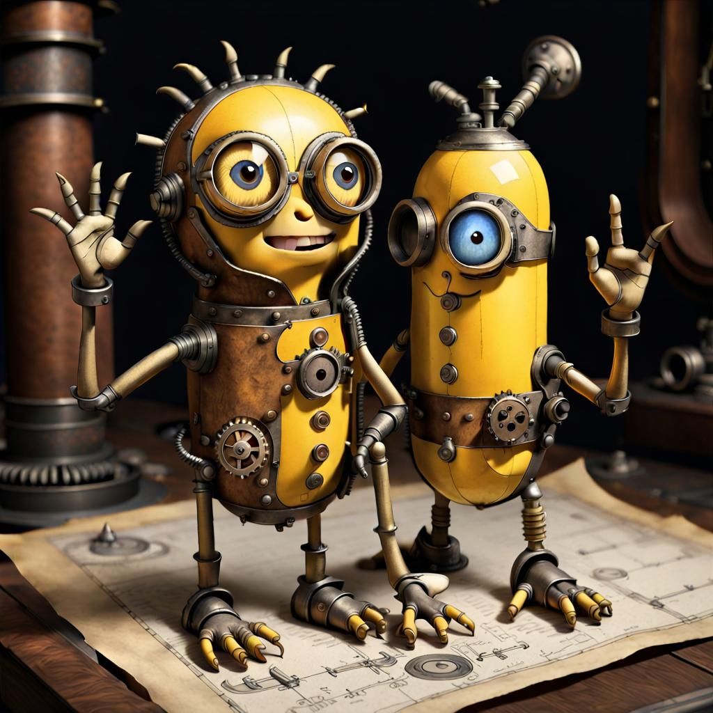 Steampunk Minions in Victorian Era Setting