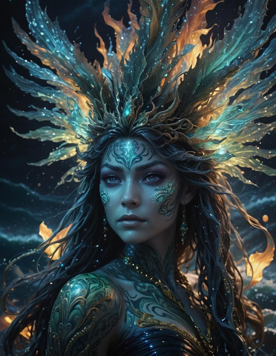 Magical Merfolk Seascape in Vibrant Fantasy Art