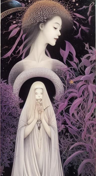 Surreal Space Walker in Ornate Fairytale Style