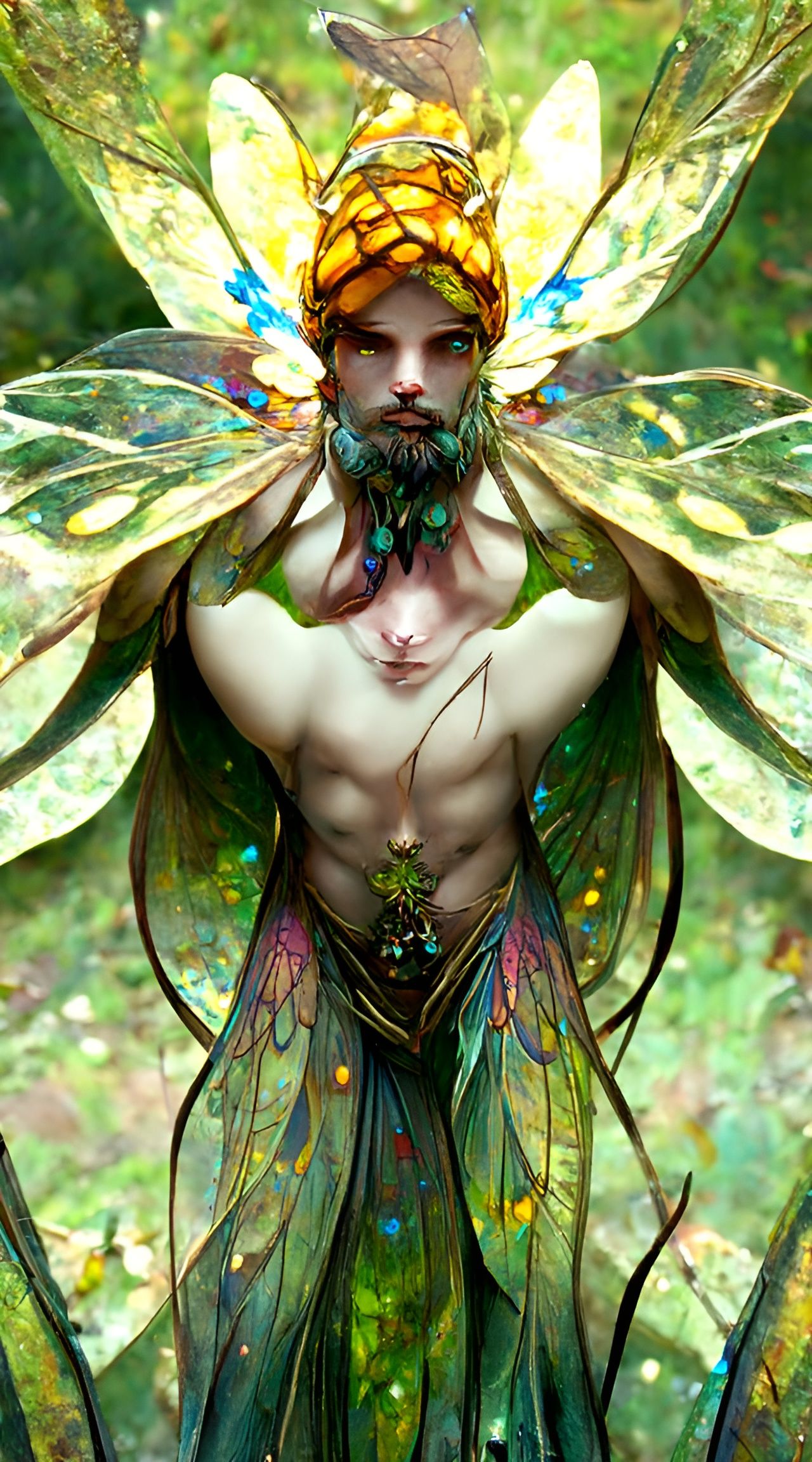 Oberon, King of Fairies in Vibrant Digital Art