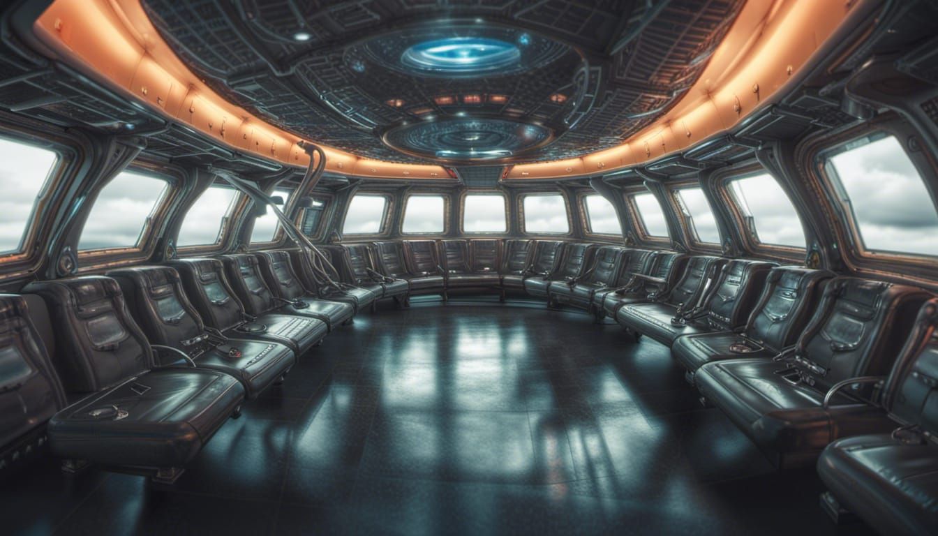 Inside a UFO: Hyperrealistic Alien Spaceship Interior