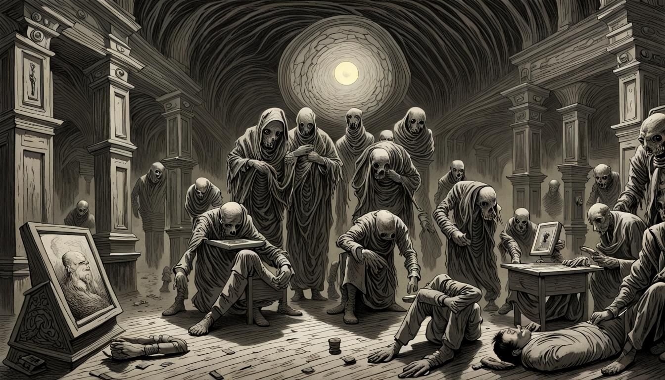 Technology Horror as Engraving and Digital Art