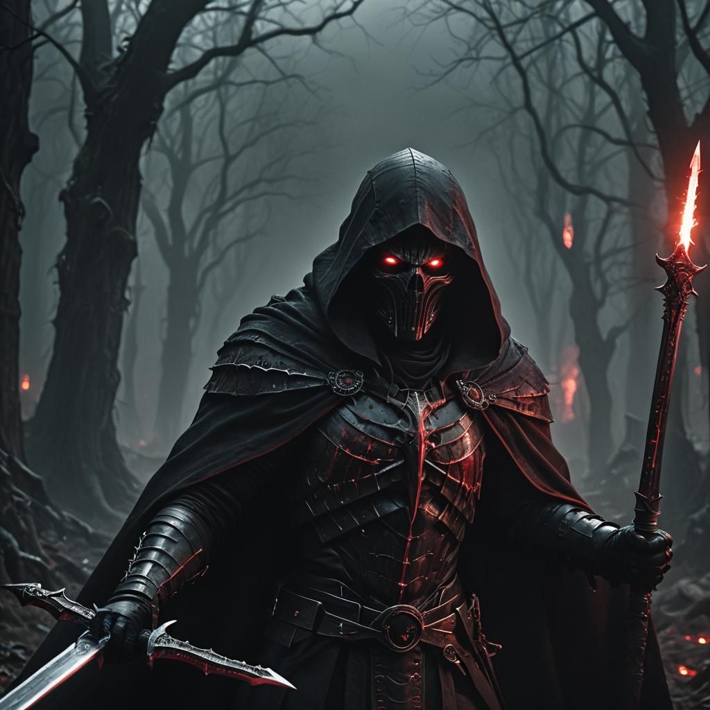 Necrotic Warforged Knight in Dark Fantasy Film Still