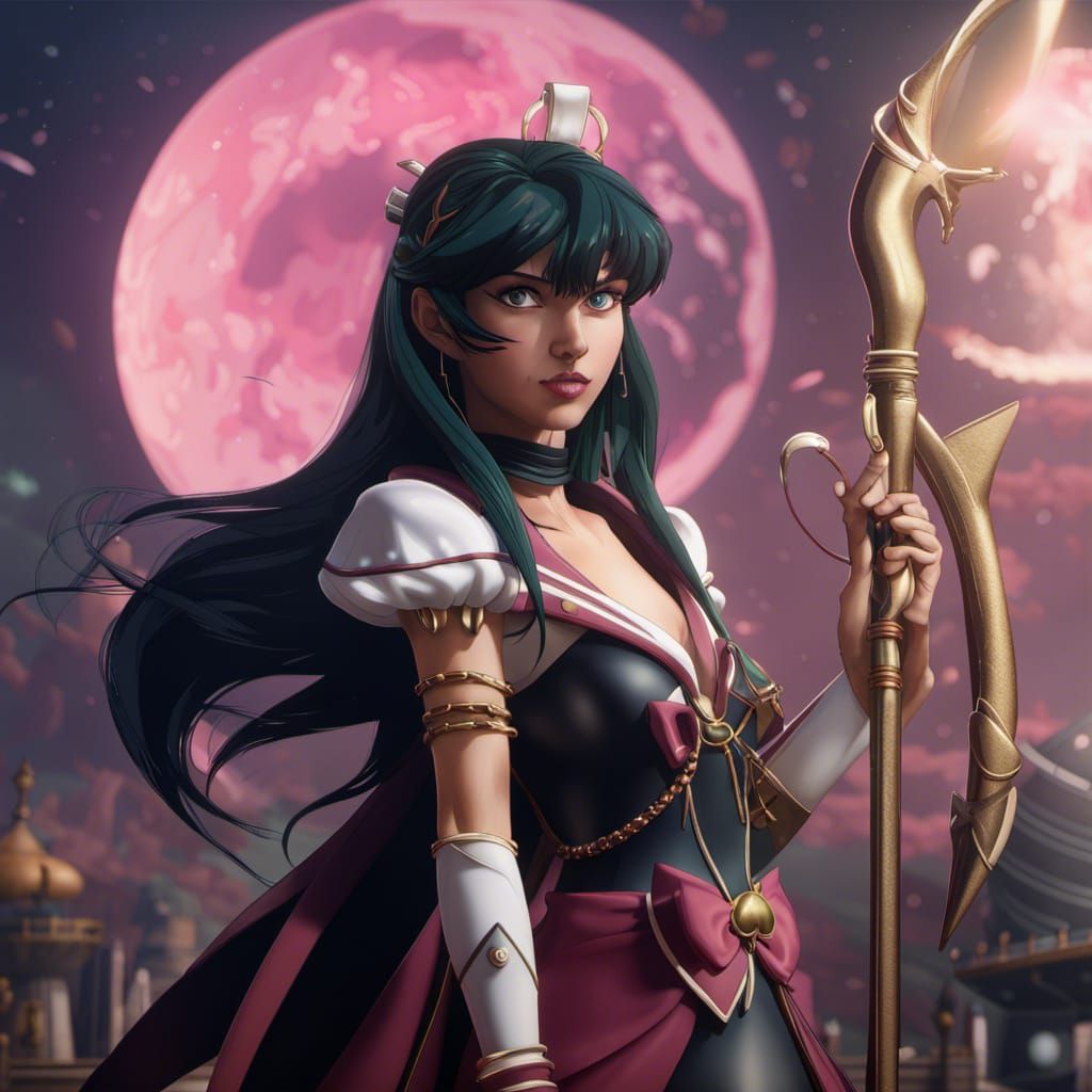 Detailed Matte Painting of Sailor Pluto