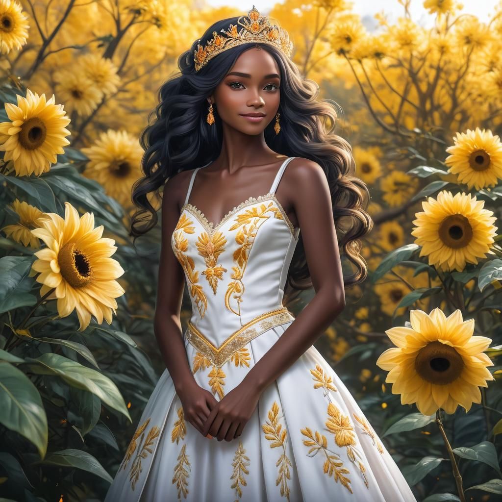 Anime Princess Portrait in Hyperrealistic Digital Art