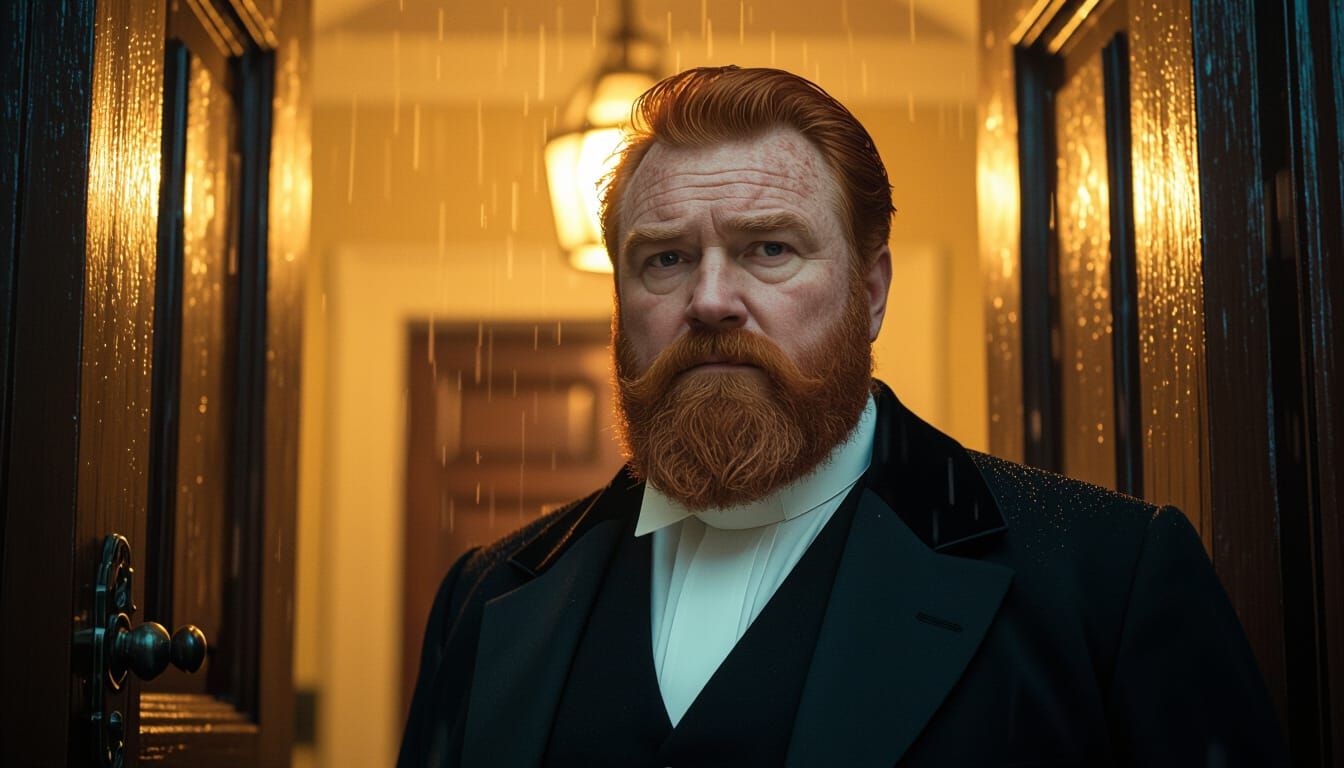 Brendan Gleeson as Reverend in 1920s Film Style