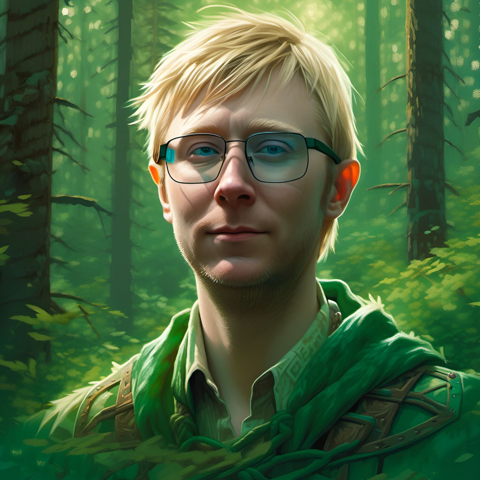 Link in the Forest: Digital Illustration