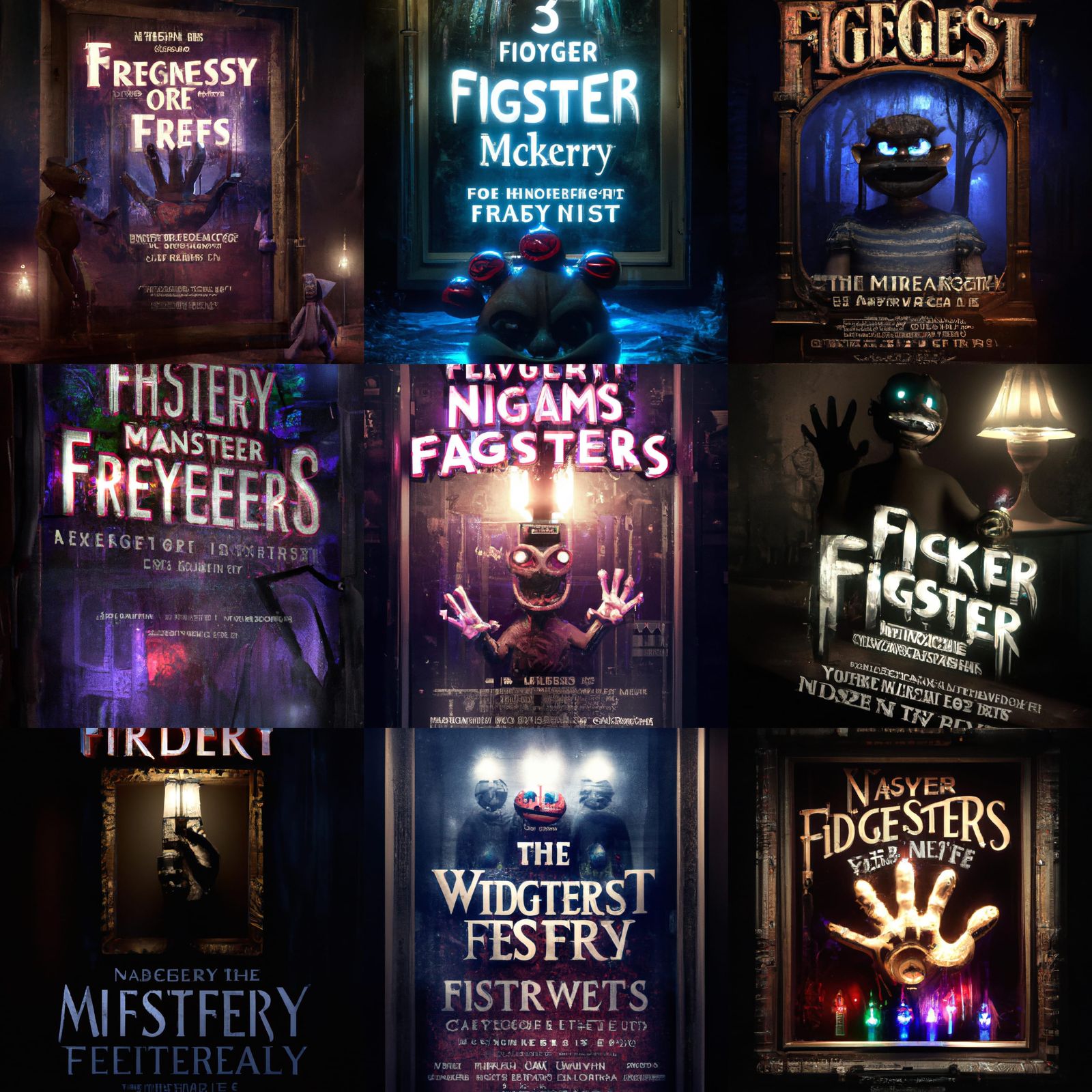 Five Nights at Freddy's Movie Poster in 3D