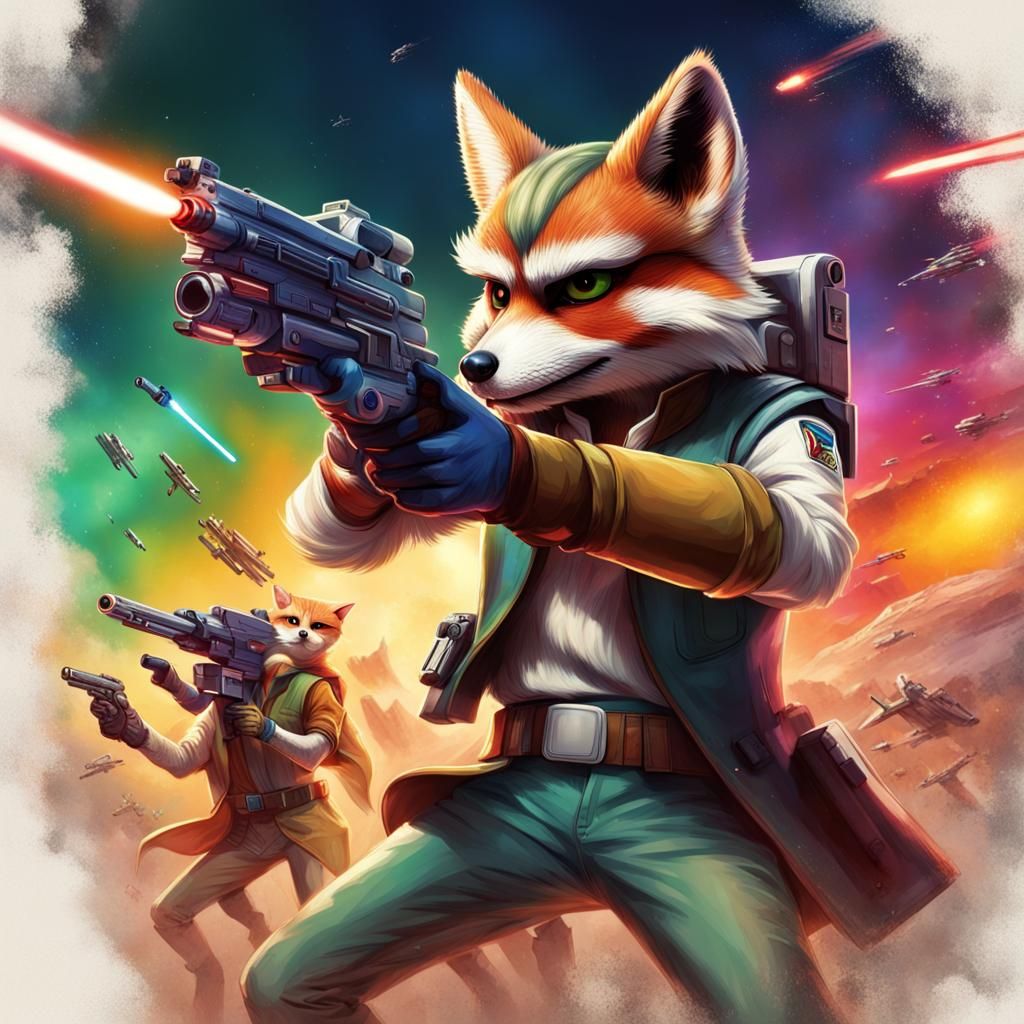 Star Fox in Star Wars Universe with Blaster
