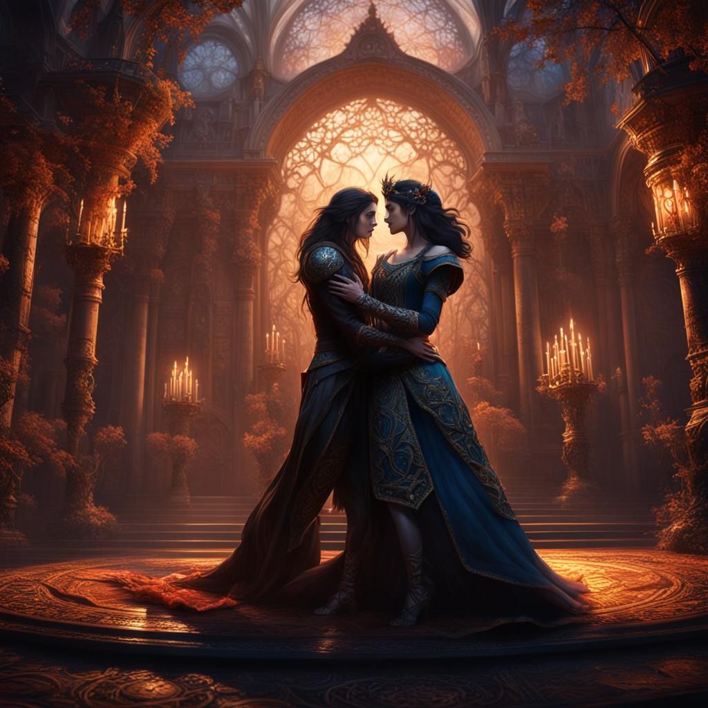 Dark Fantasy Dance of Shadows and Passion