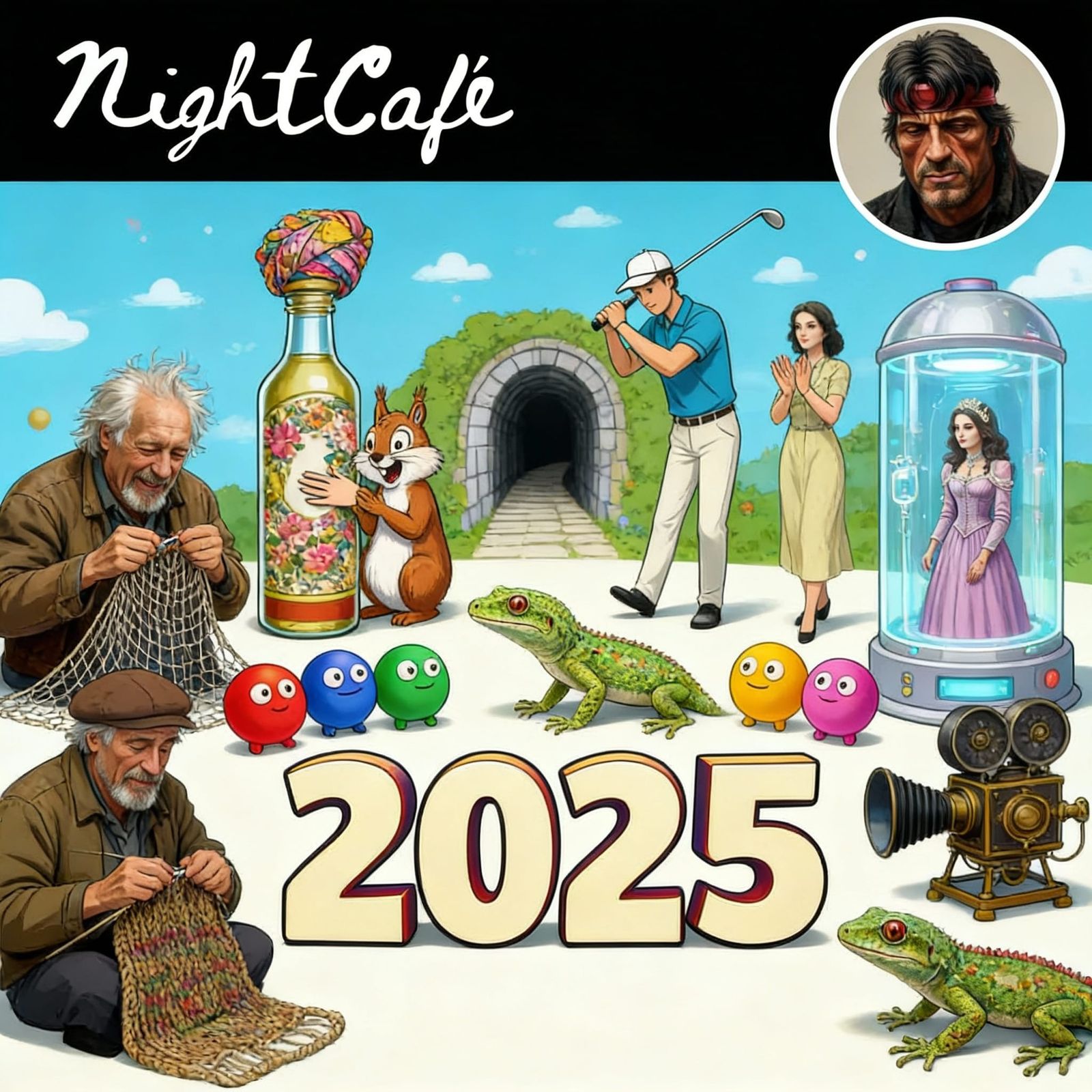 AI Art Collage of 2025 Creations