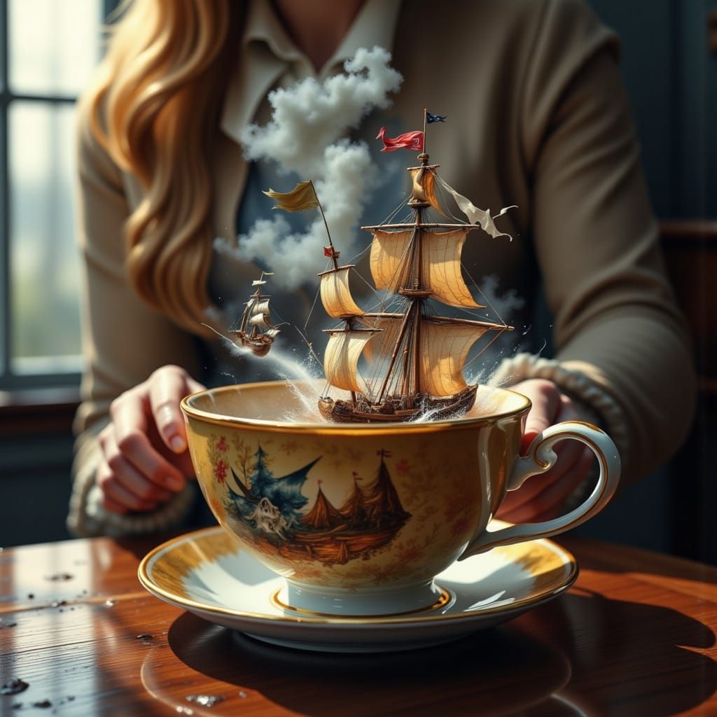 Pirate Queen's Coffee Cup Sea Battle