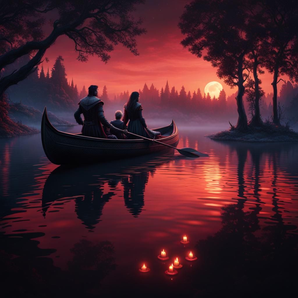 Gothic Lovers on Midnight Canoe Ride