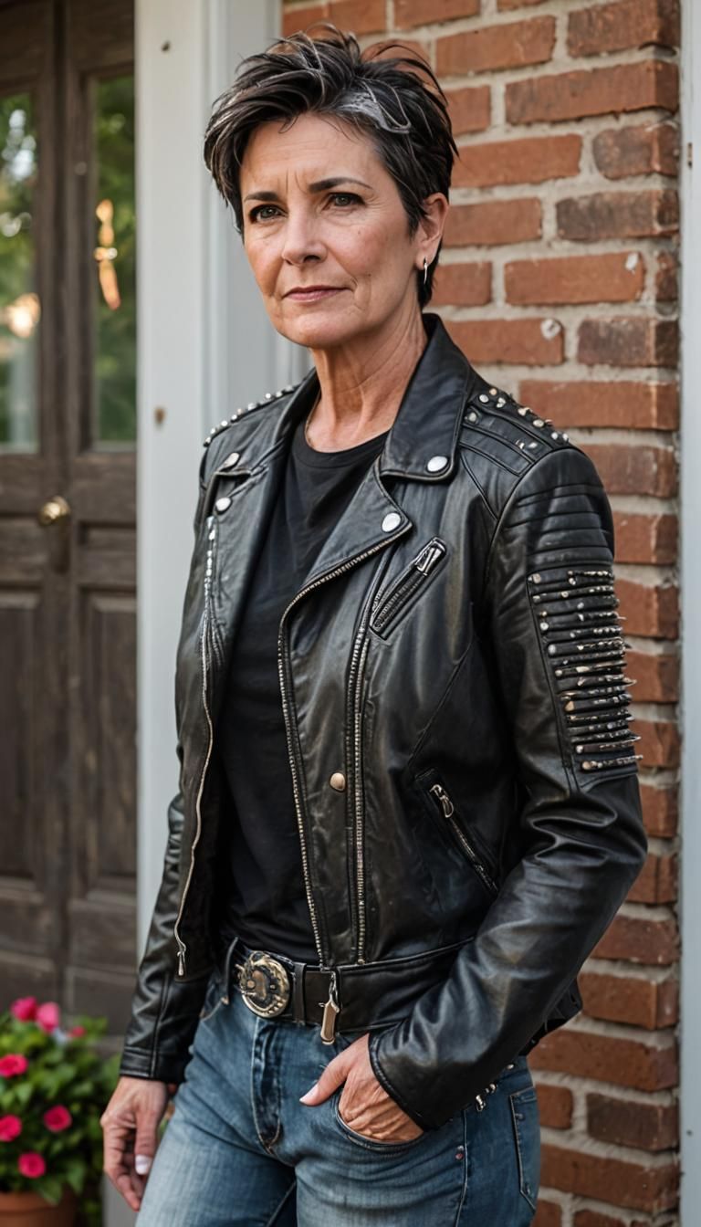 Butch Lesbian Portrait on Porch, Professional Photography