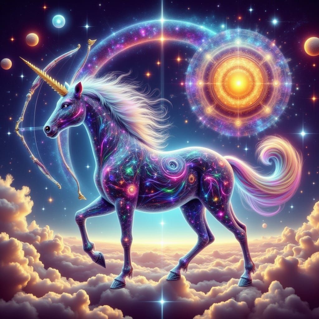 Sagittarius Zodiac Sign in Cosmic Splendor