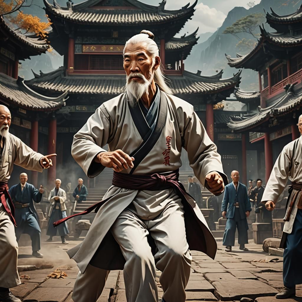 Salesman Trains with Kung Fu Master: Digital Matte Painting