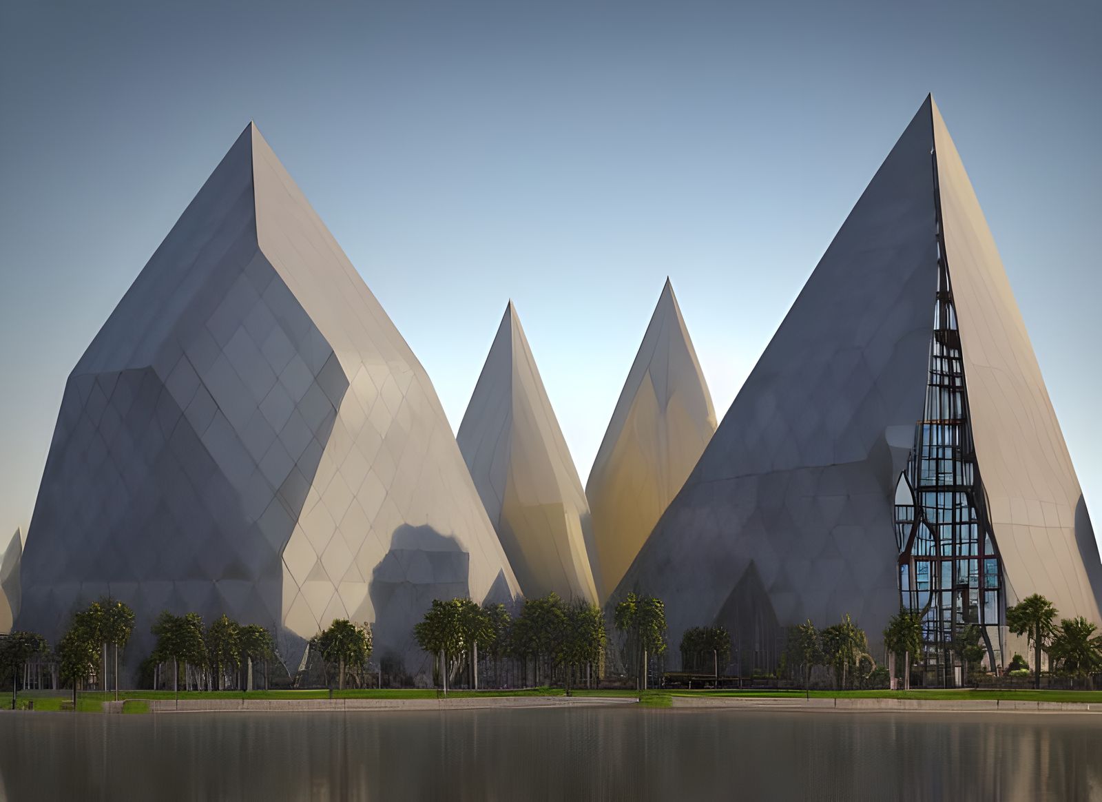 Photorealistic Crystal Shell Building with Geometric Structu...