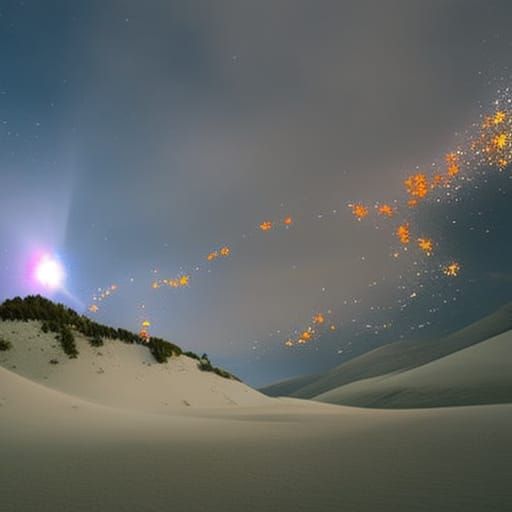 Spectacular Hyperrealistic Space Scene with Electric Storm