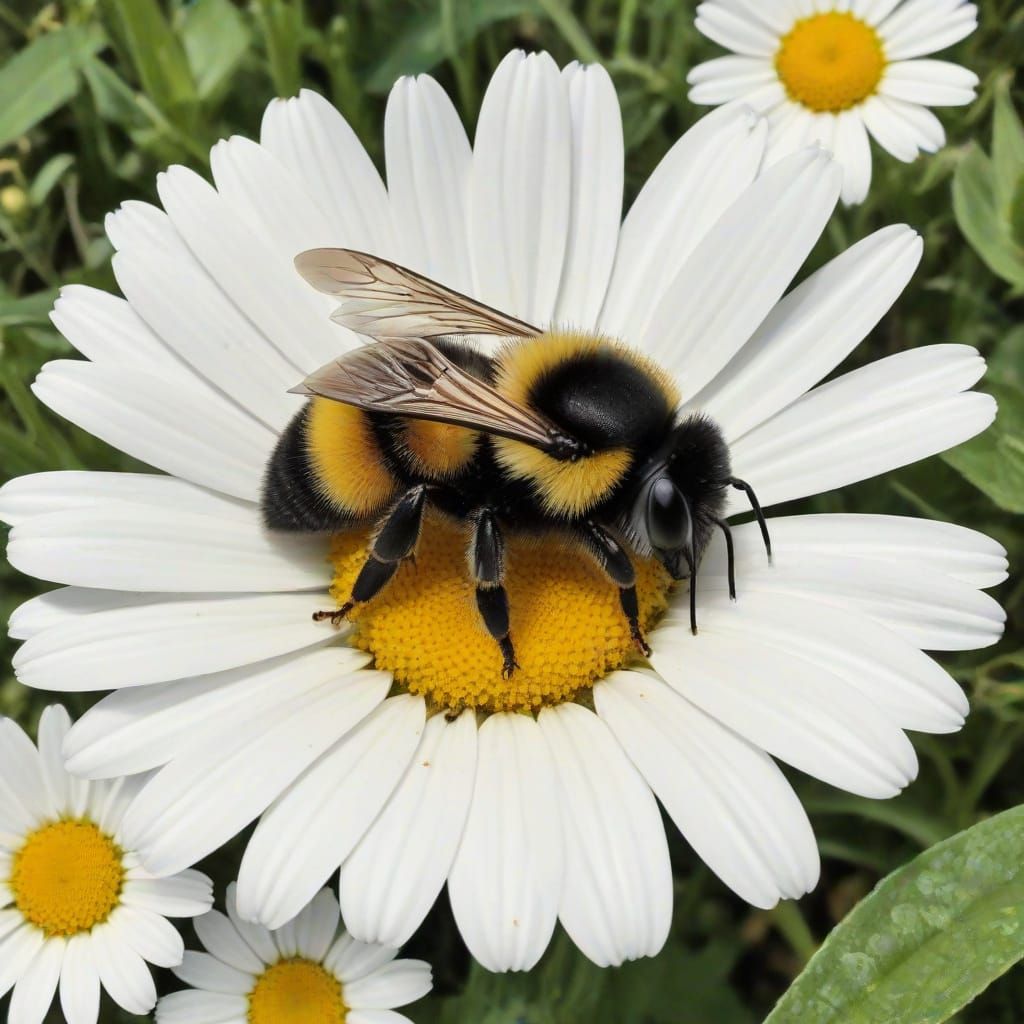 Bumblebee Nap in Daisy, Children's Book Illustration