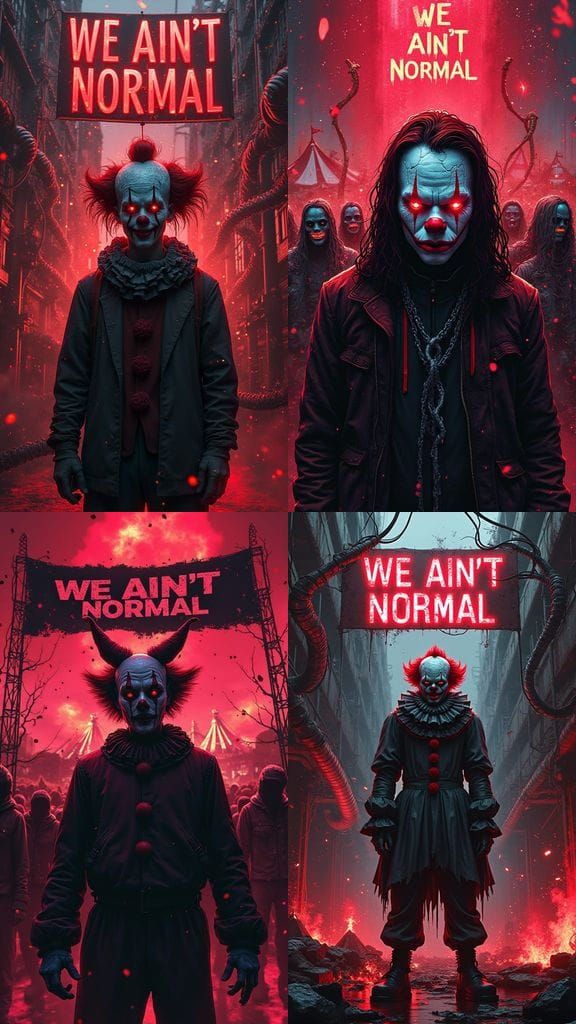 Cyber-Clown Army in Glitching Digital World