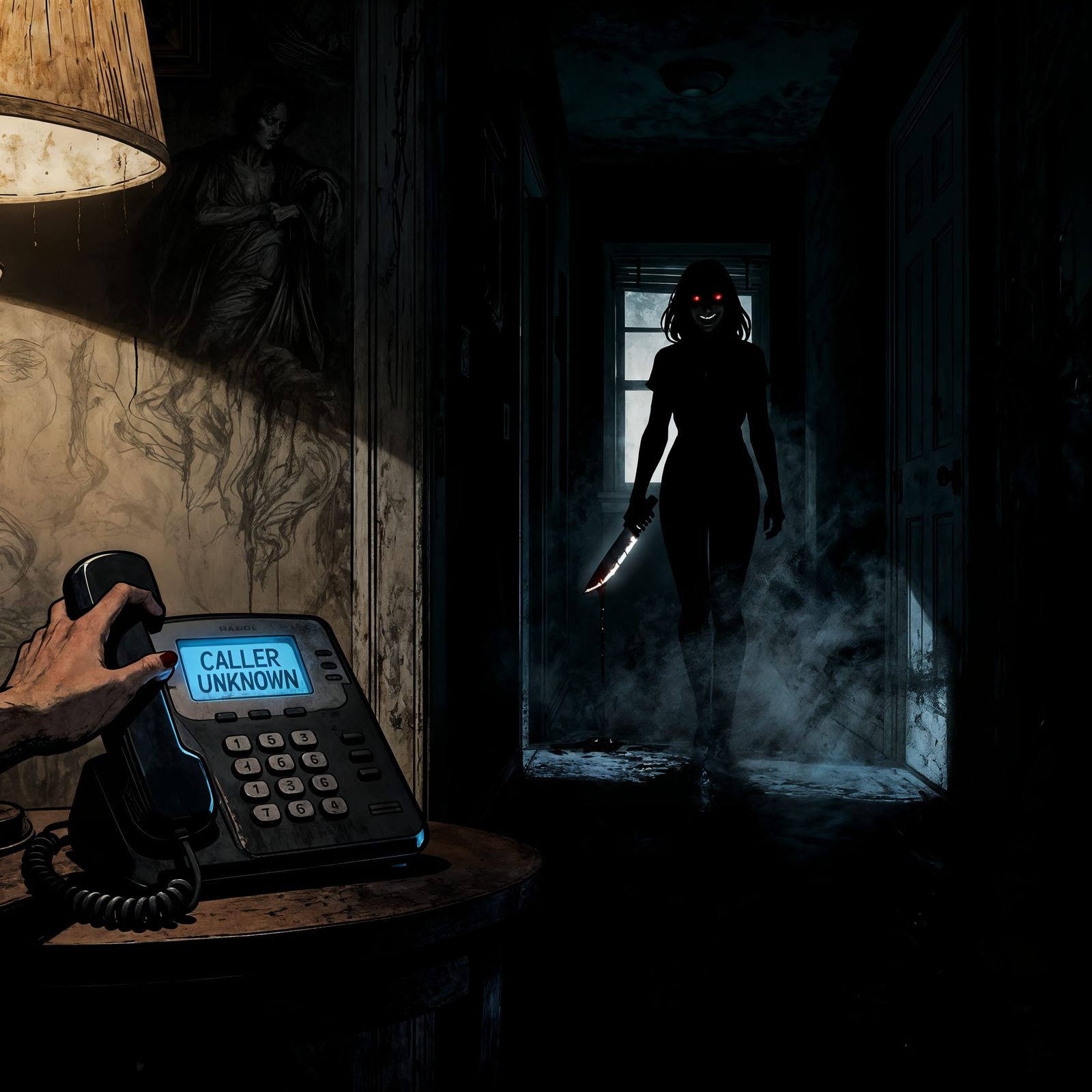 Dark Horror Scene in Gustave Doré Style