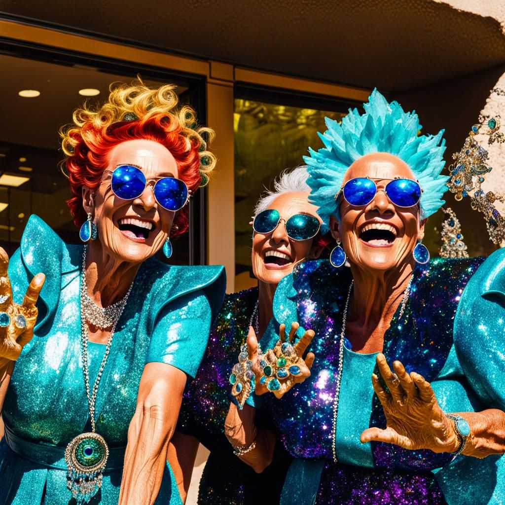 Ecstatic Seniors Arrive in a Glittering Wonderland