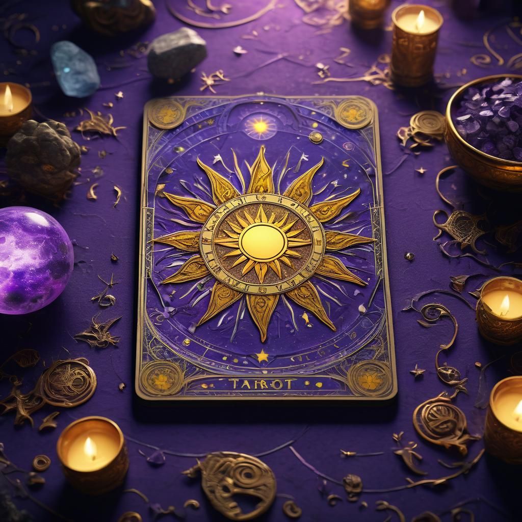 Rider-Waite Tarot Card: The Sun in Photorealistic Style