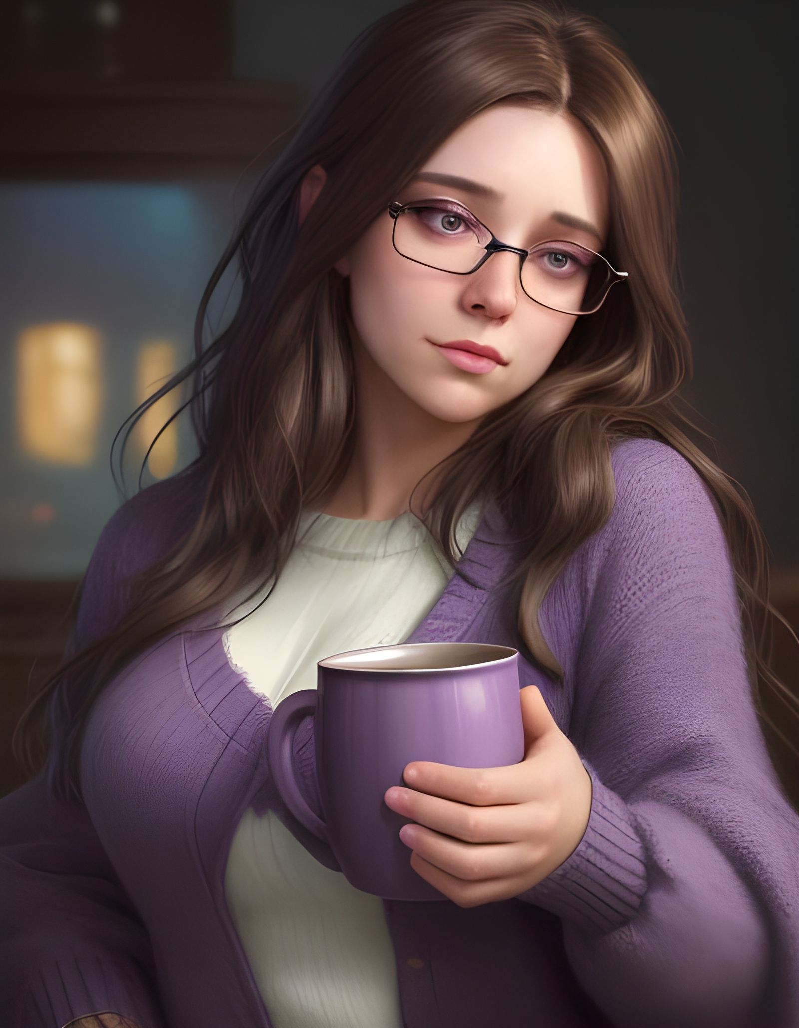 Cocoa Portrait in Volumetric Lighting