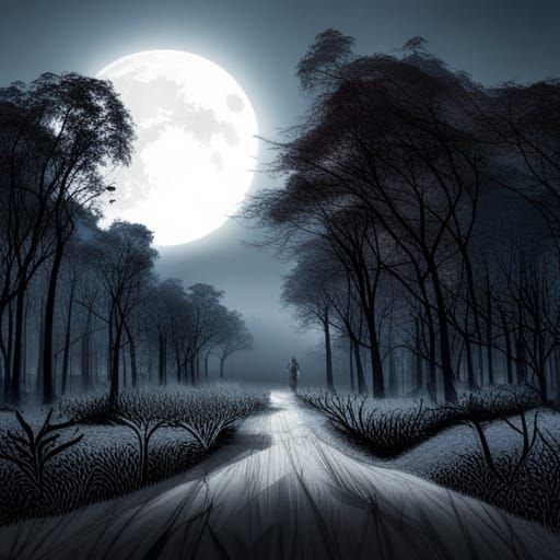 Eerie Ghosts Haunt Dark Forest Village in 8k