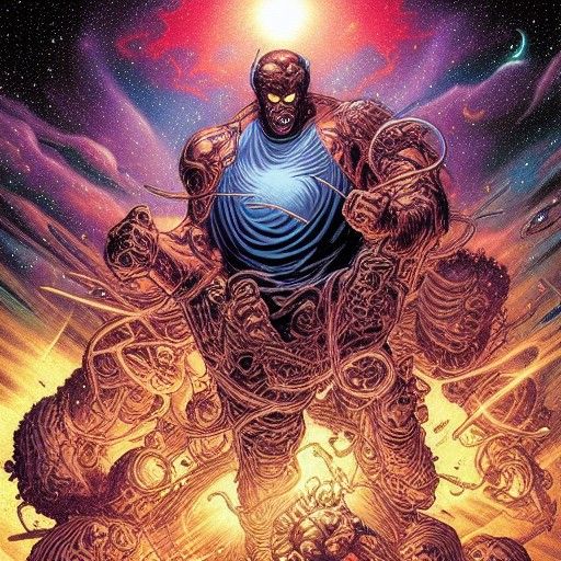 Cosmic Apocalypse Comic Book Cover Art