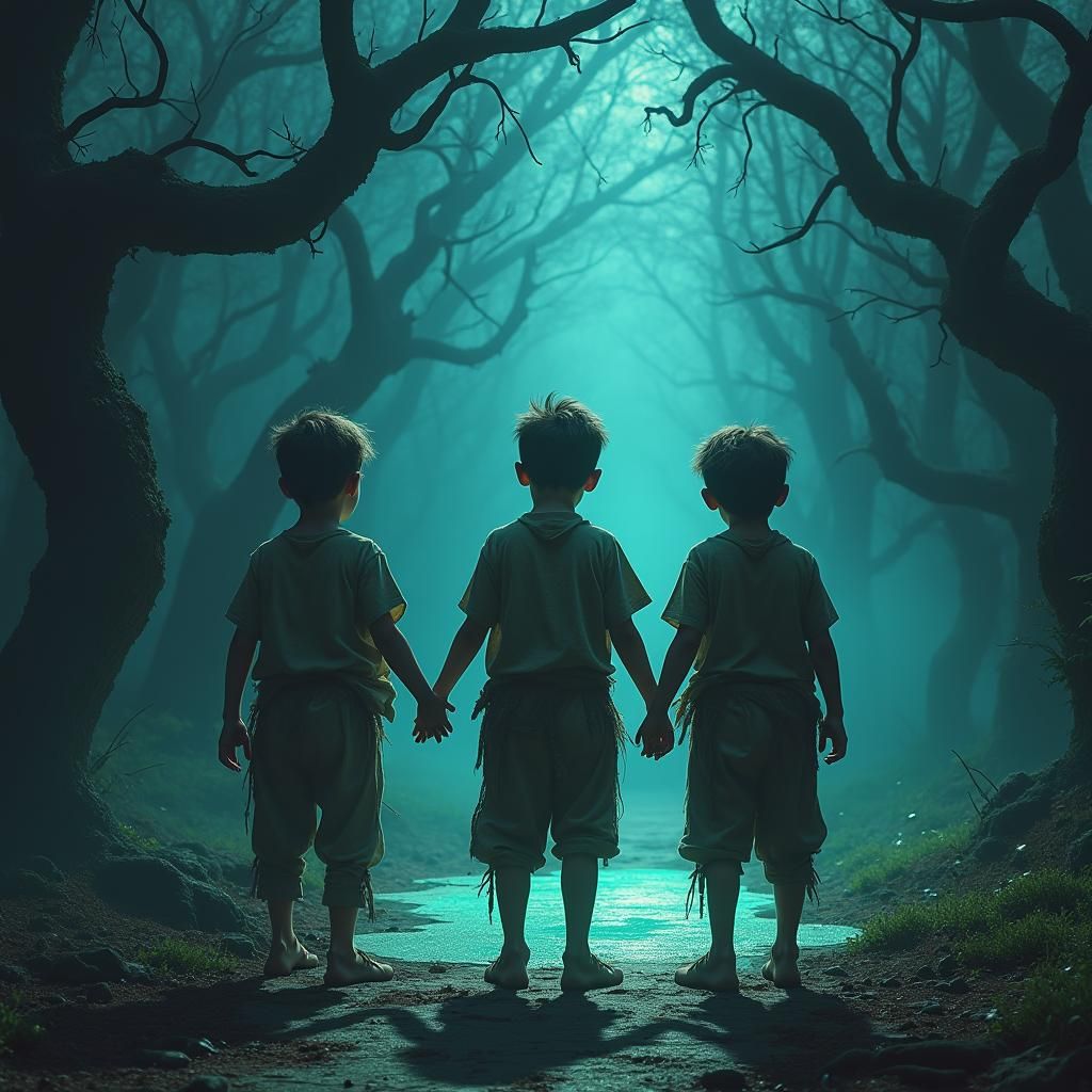 Boys Confront Dark Magic in a Mystical Forest