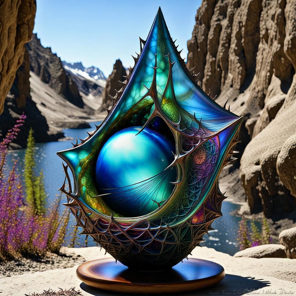 Cosmic Vortex Goddess in Intergalactic Oil-Slick Hologram