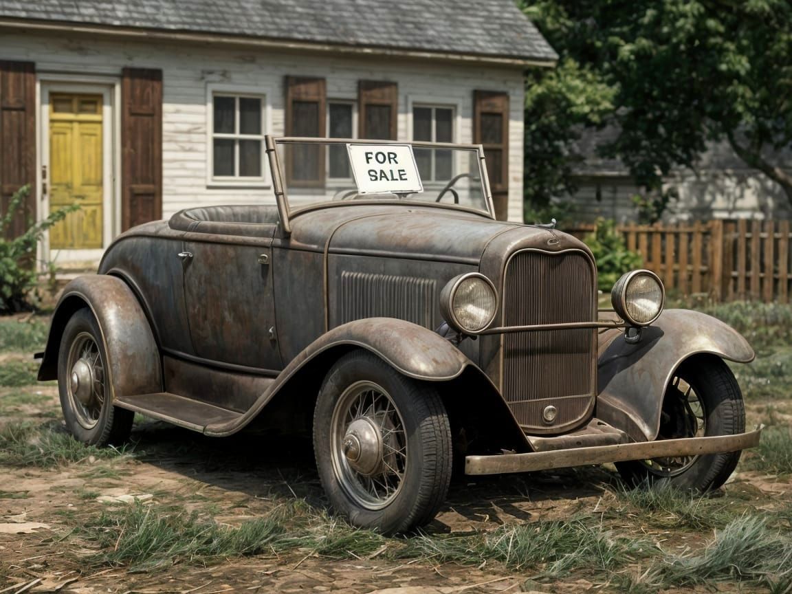 1931 Ford A Roadster: HDR Auto Photograph