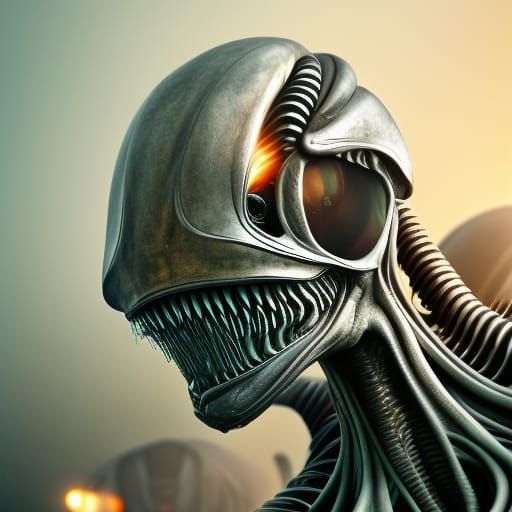 Alien Biopunk Creatures Return to Earth Portrait