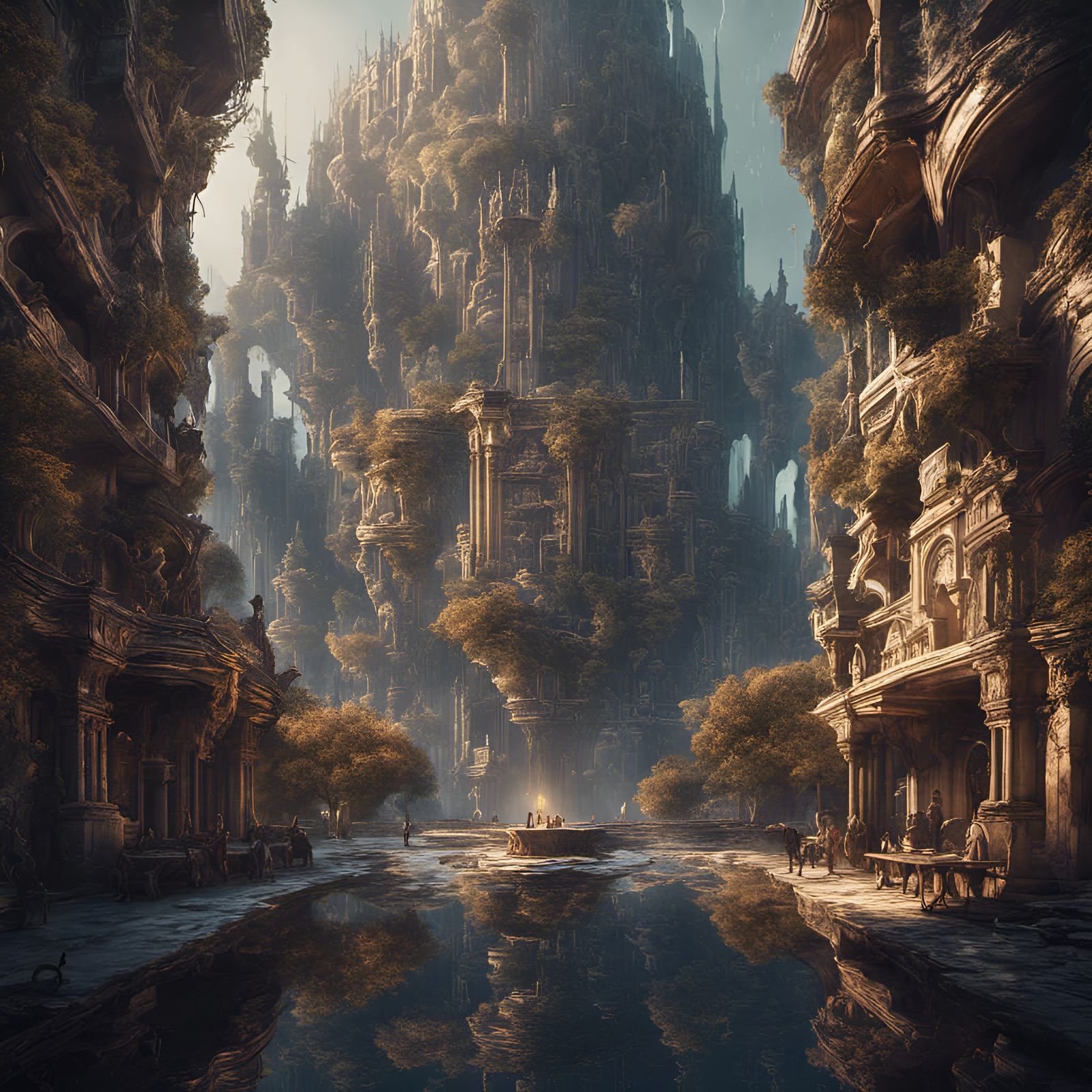 Fantastical Matte Painting in Deep Color