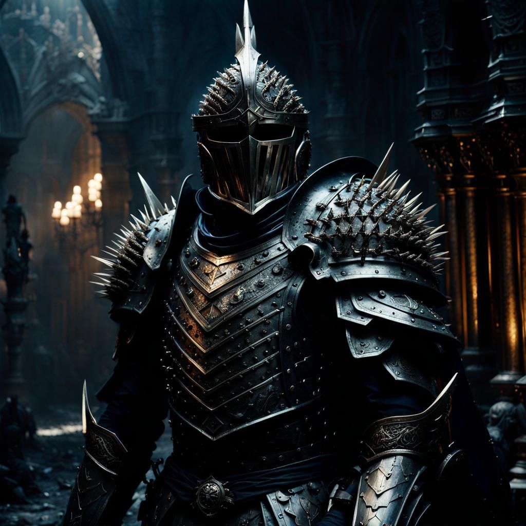 Chaos Knight in Intricate Armor: A Dark Fantasy Masterpiece
