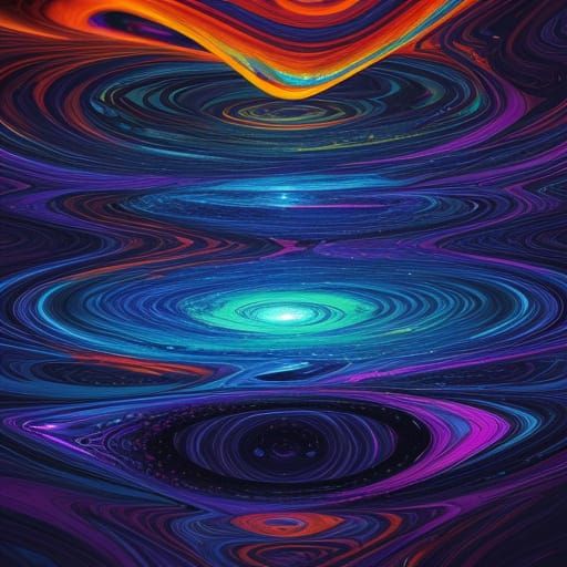 Surreal Lava Lamp Dreamscape in Vibrant Digital Art