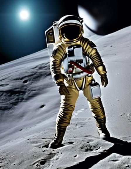 Retro Sci-Fi Space Girl in 1950s Style