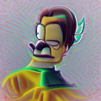 Ned Flanders Portrait Generated by AI