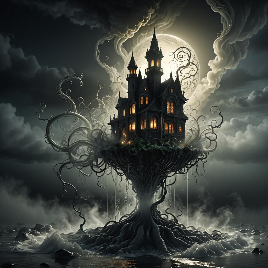 Ethereal Glass A in Dark Fantasy 3D Render