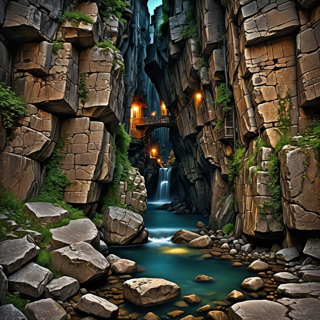 Atmospheric Summer Night Scene in Hyperrealistic Style