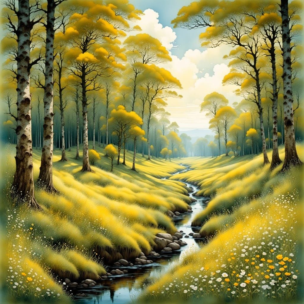 Serenely Shaded English Countryside