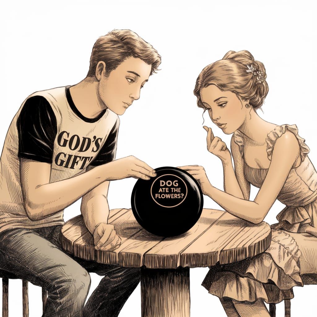 Whimsical Moment of Confusion Captured in Storybook Illustra...